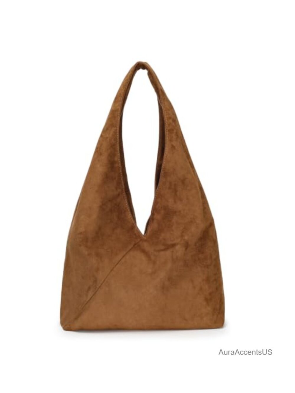 Slouchy Faux Suede Hobo Shoulder Bag Tote Fits 14" Laptop